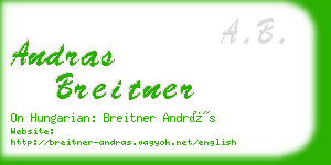 andras breitner business card